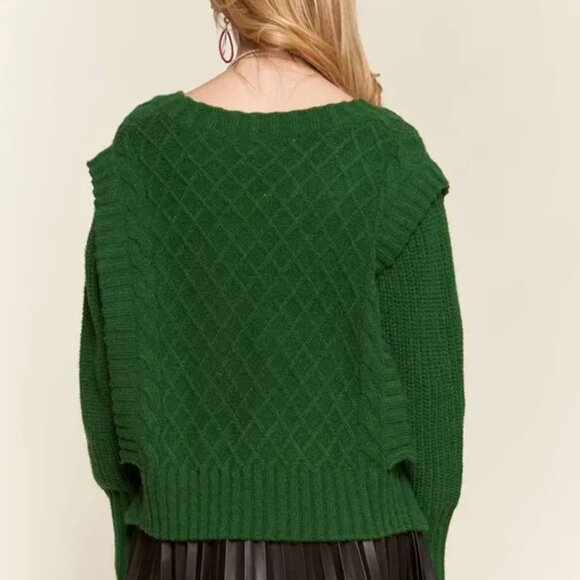 ✨NWT ADORA Ruffle Detail Adorable Sweater - Picture 3 of 8